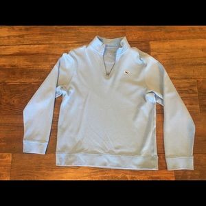 Vineyard Vines Pale Blue Quarter Zip Pullover M